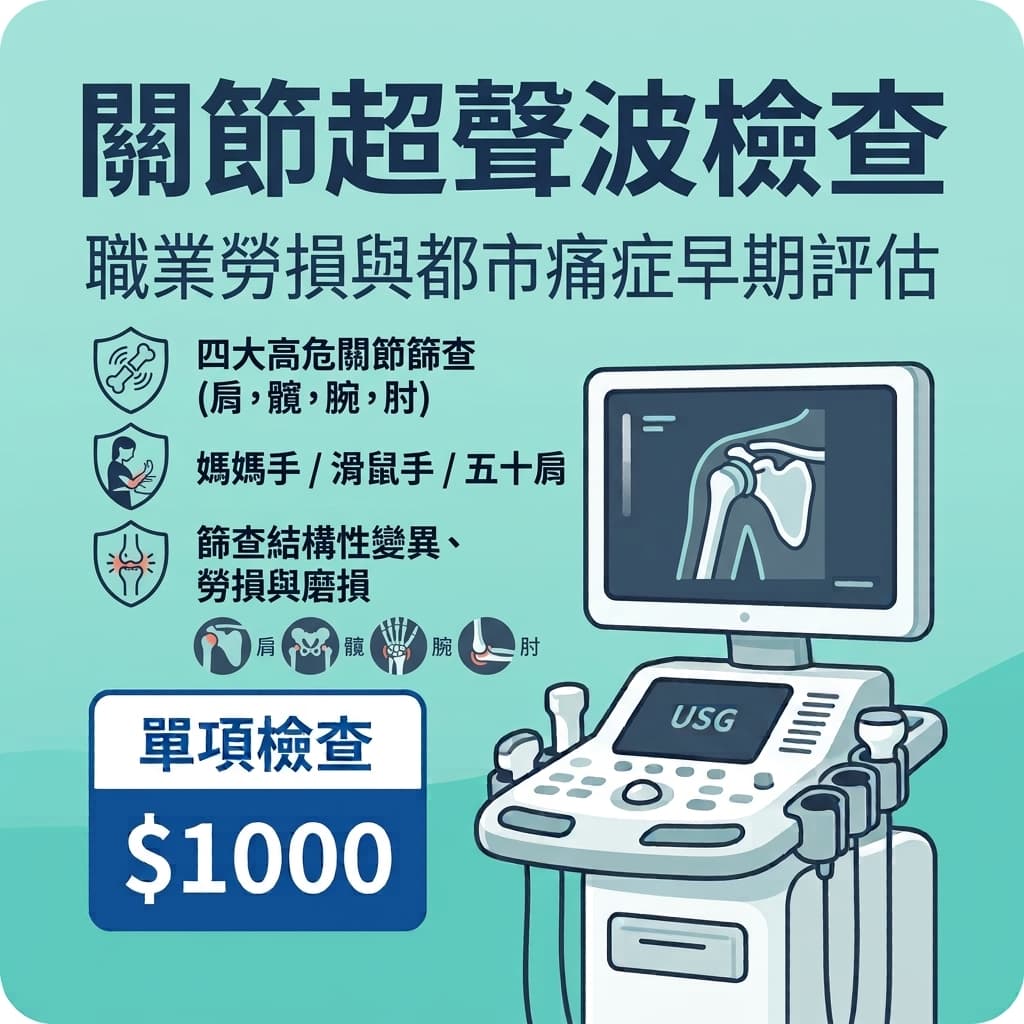 關節超聲波(職業勞損與都市痛症早期評估)
