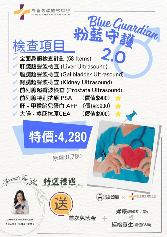 粉藍守護2.0－進階65行男士身體檢查