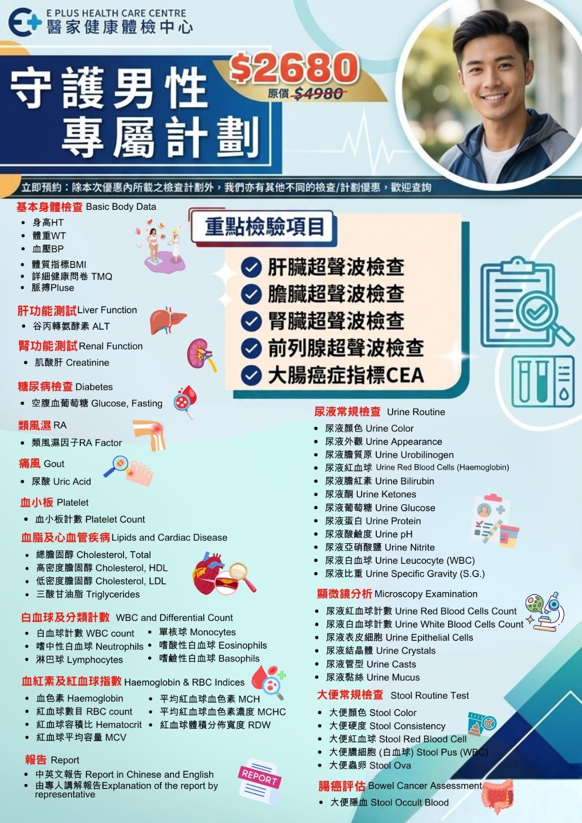守護男性專屬計劃身體檢查 (基本) — 說明圖 2